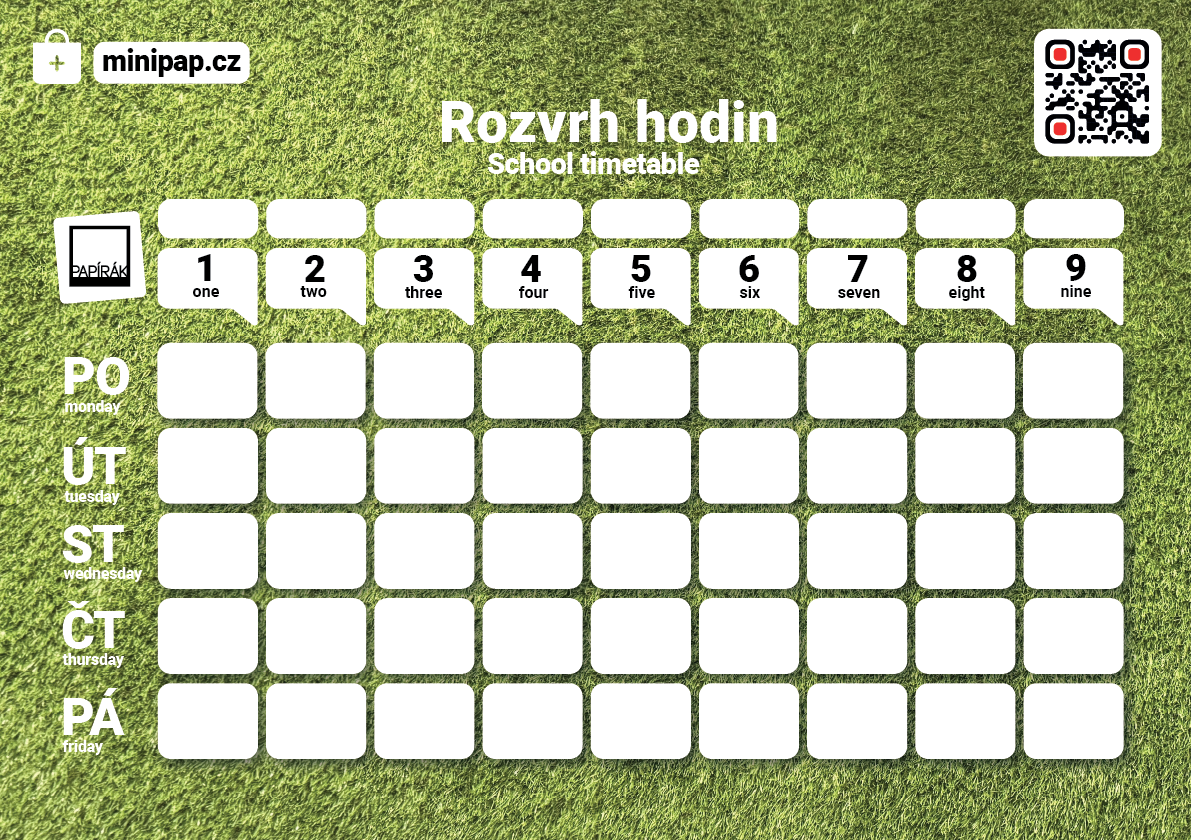 PAPÍRÁK rozvrh hodin 2025 PAPÍRÁK rozvrh hodin 2025